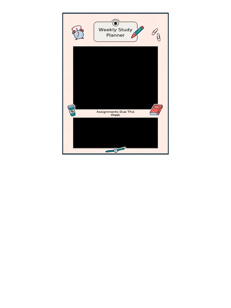 Weekly Study Planner for September 2024 | PDF