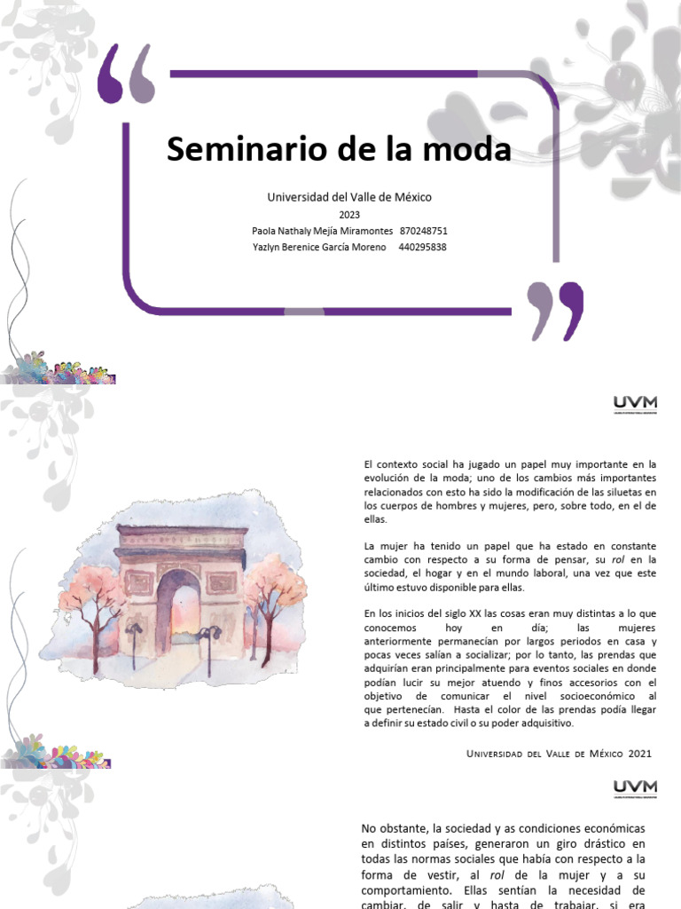 Evolución de la Moda en el Siglo XX | PDF | Moda | Vestir