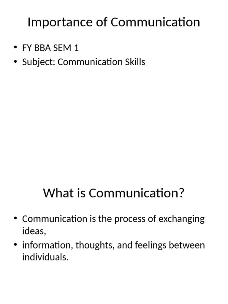 Essential Communication Skills for Success | PDF