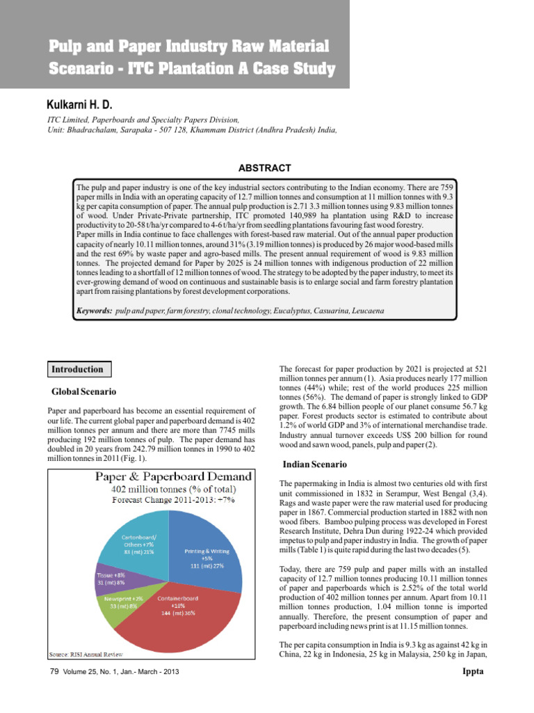 Indian Pulp and Paper Industry Overview | PDF | Paper | Pulp (Paper)