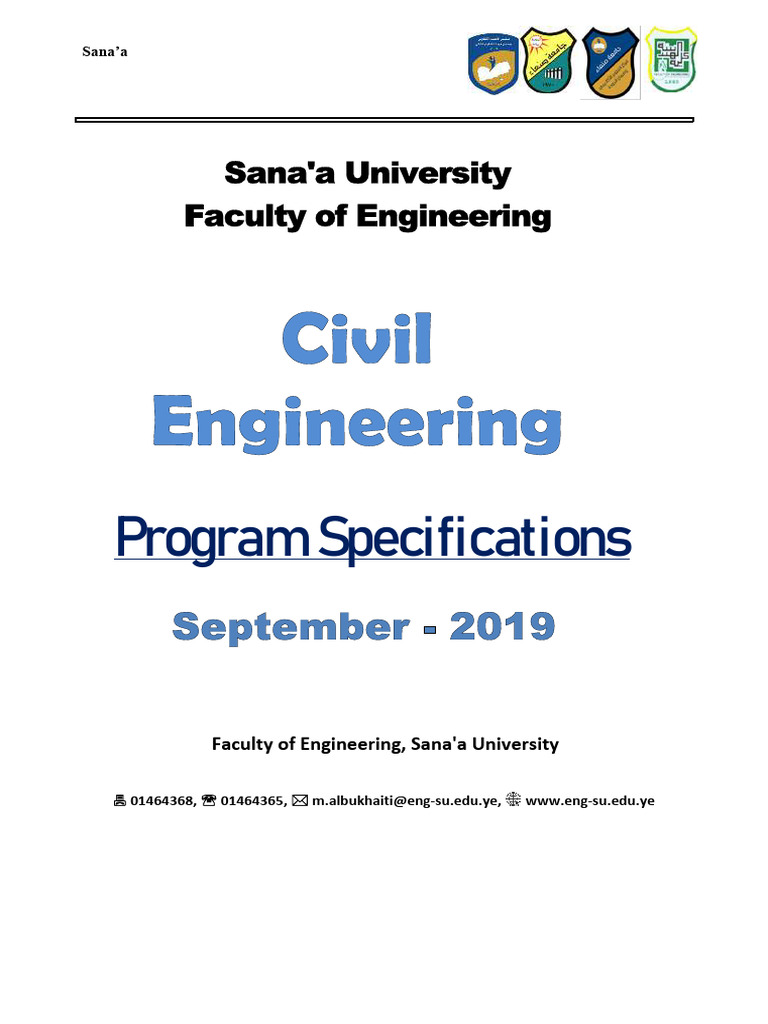Civil Engineering Program Overview at Sana’a University | PDF ...