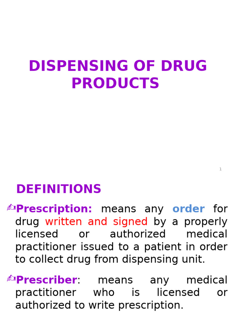 Drug Dispensing Practices Explained | PDF | Controlled Substances Act ...