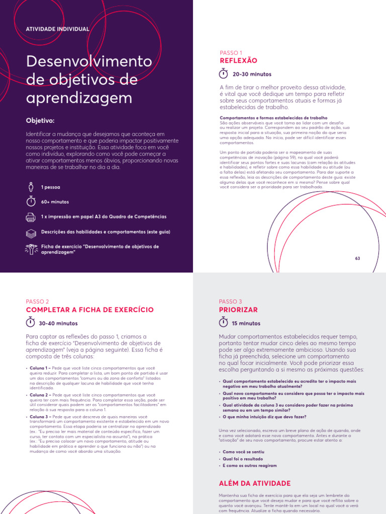 Objetivos de Aprendizagem e Mudança Comportamental | PDF | Aprendizado ...