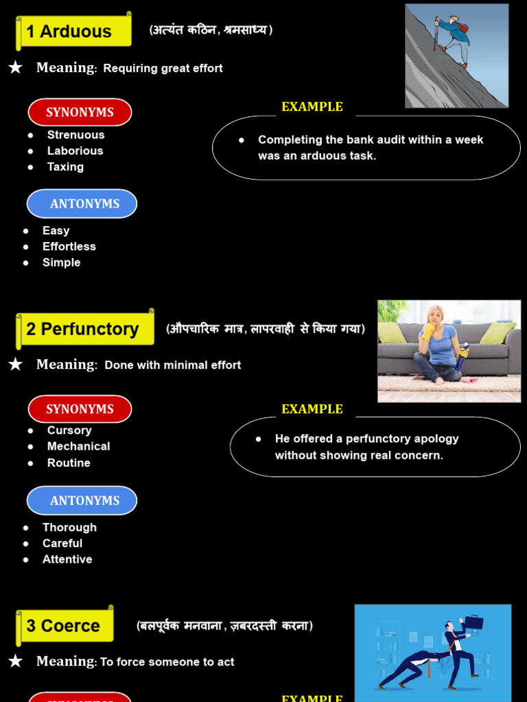 Vocabulary Synonyms and Antonyms Guide | PDF