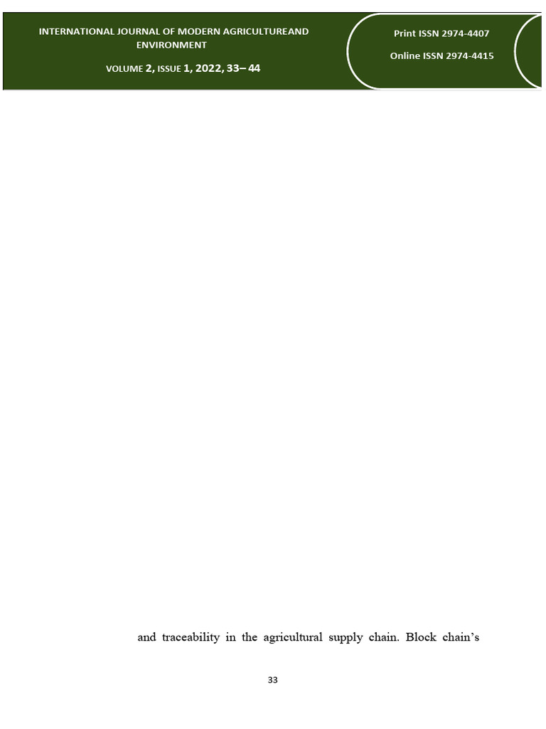 IJMAE Volume 2 Issue 1 Page 33 44 | PDF | Agriculture | Climate Resilience
