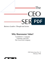 Why Shareowner Value