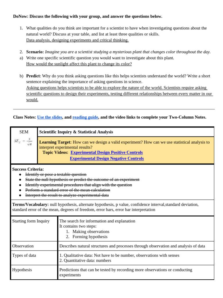Scientific Inquiry and Data Analysis Guide | PDF | Hypothesis | Statistics