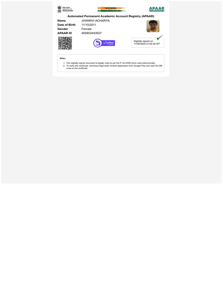 Aapar Id | PDF