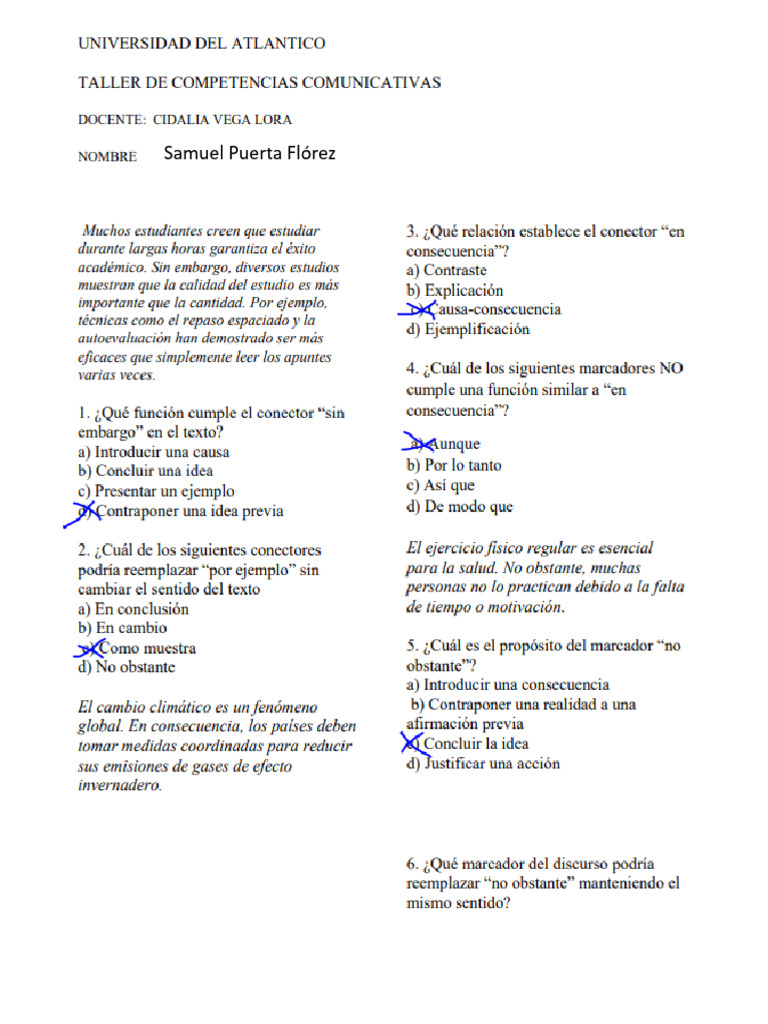 Taller de Competencias Comunicativas | PDF