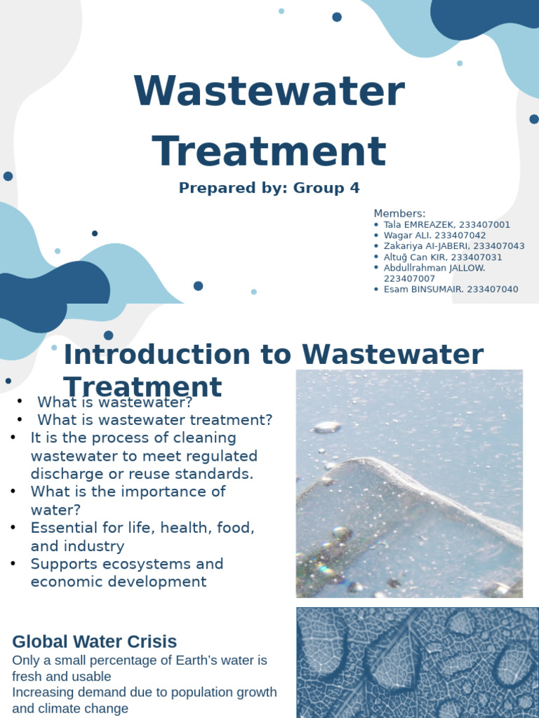 Wastewater Treatment Overview and Technologies | PDF | Water ...