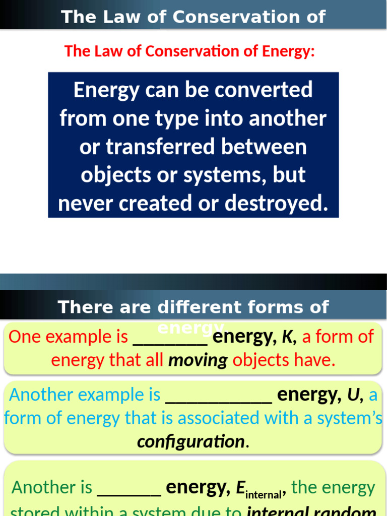 Understanding Energy and Work Principles | PDF | Force | Potential Energy