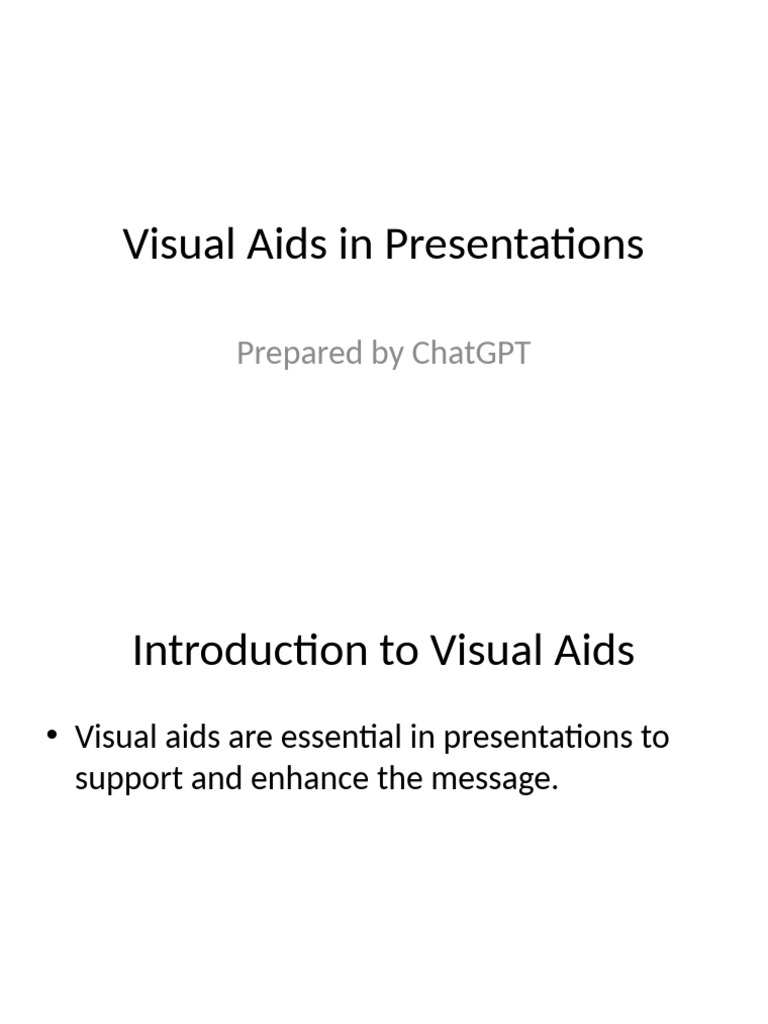 Effective Use of Visual Aids in Presentations | PDF