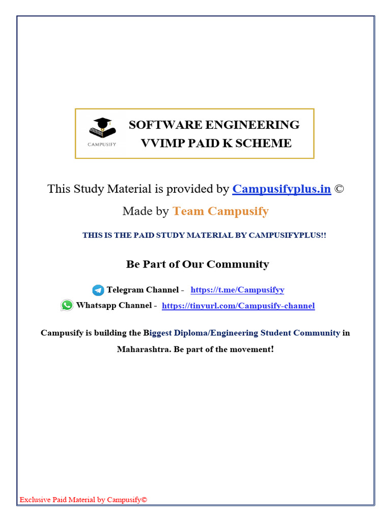 Exclusive Software Engineering Study Material | PDF | Use Case | Six Sigma
