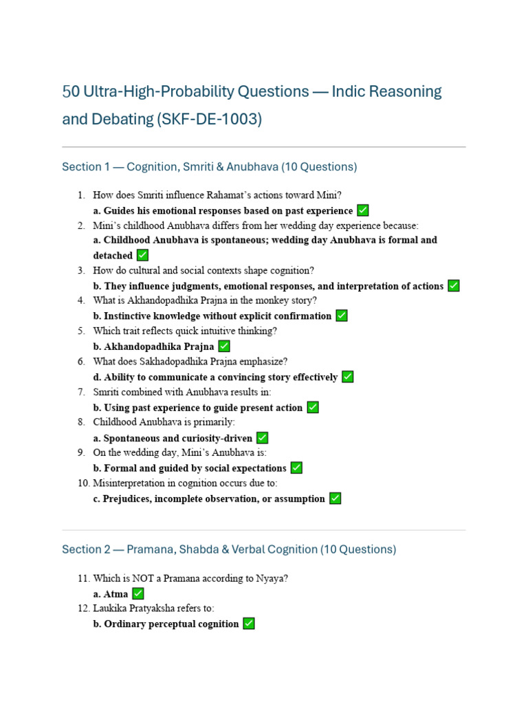 High Probability Question | PDF | Inference | Logic