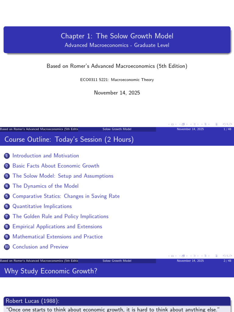 Solow Growth Model Overview and Insights | PDF | Macroeconomics ...