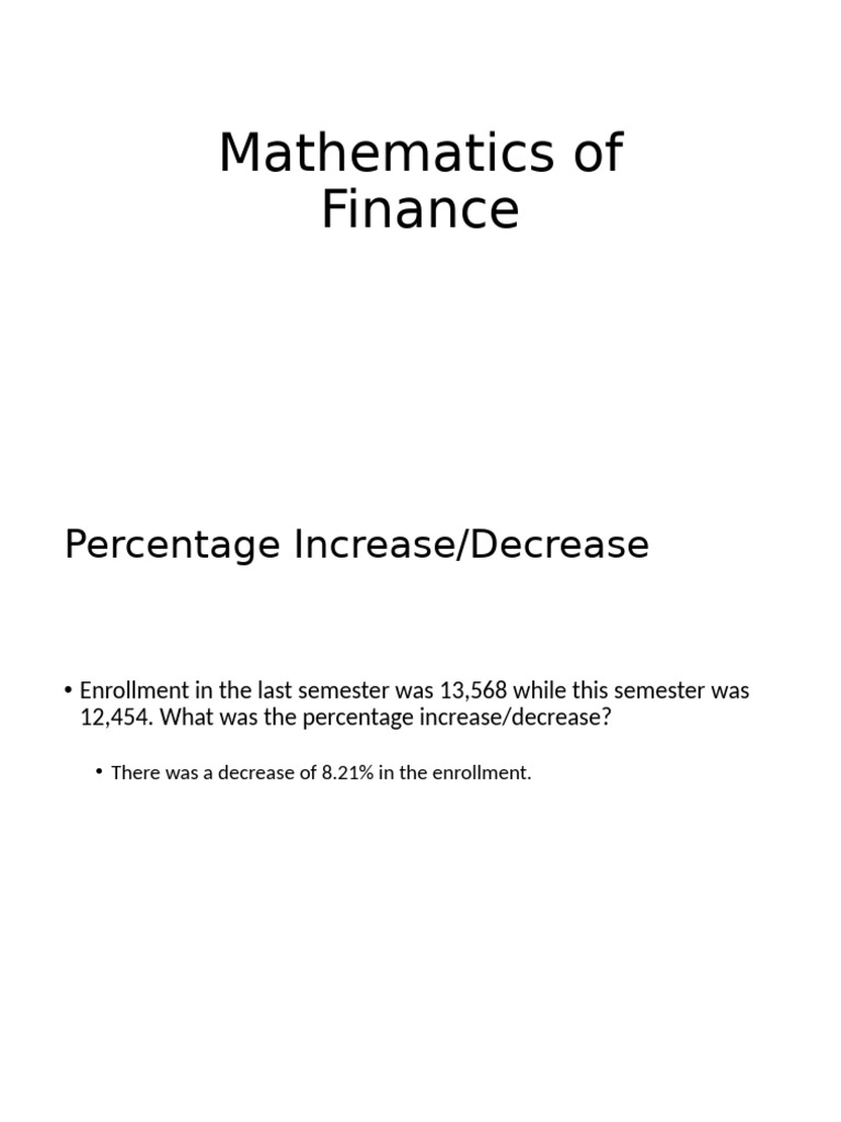 Mathematics of Finance 24-25 | PDF | Interest | Loans