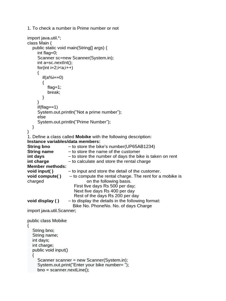 Java Program for Prime and Special Numbers | PDF | Computer Programming ...