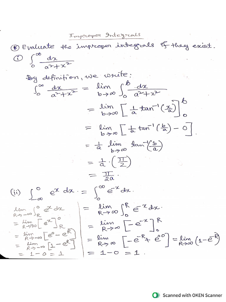 Improper Integrals | PDF