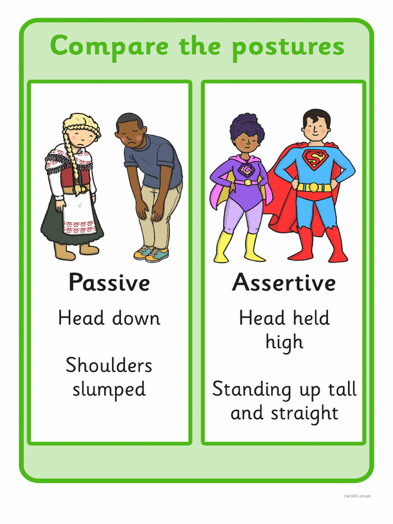 T S 1353 Compare The Postures Passive Vs Assertive | PDF