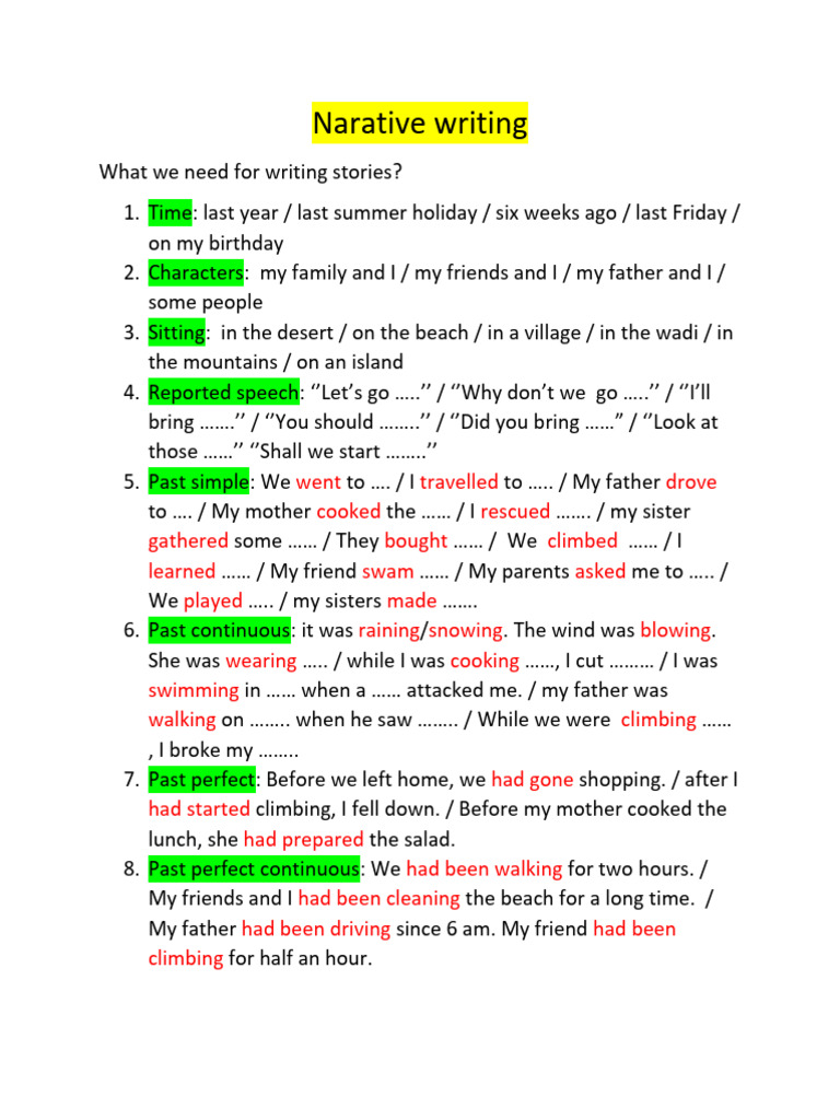 Narative Writing PDF | PDF