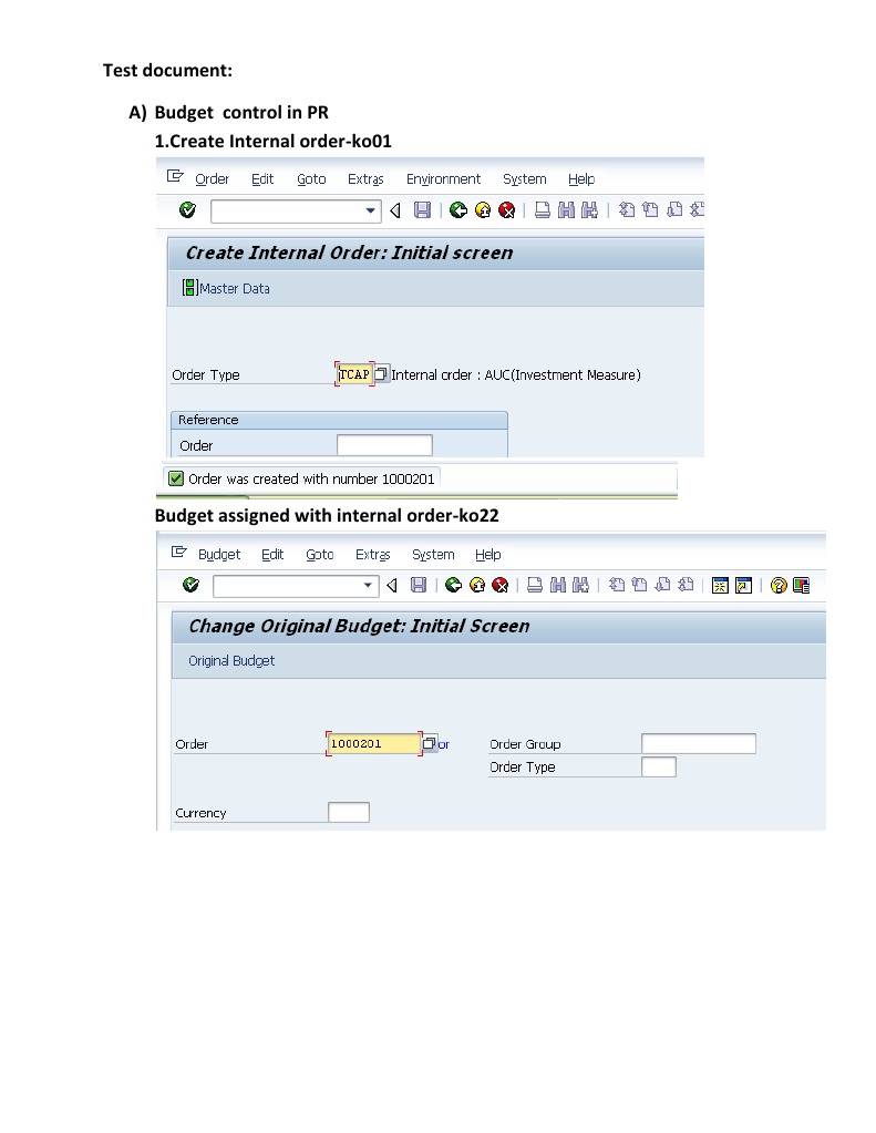SAP Budget Control and Internal Orders Guide | PDF