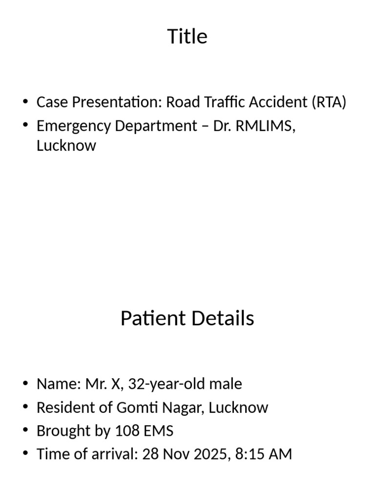 RTA Case Presentation RMLIMS | PDF