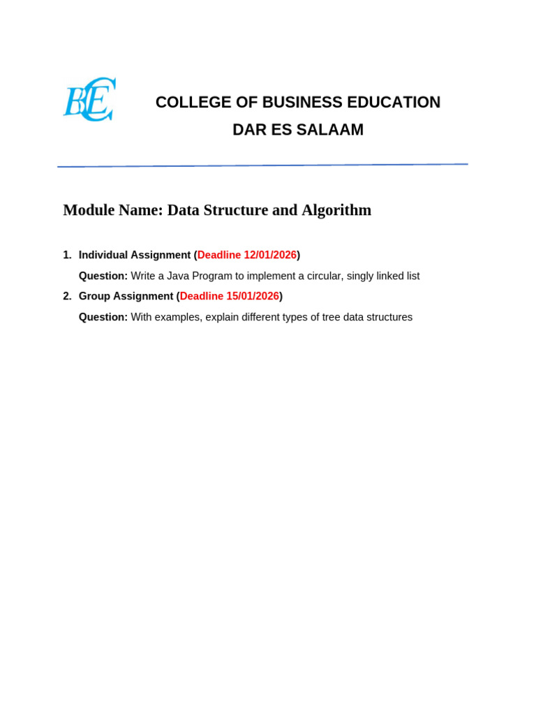 Data Structures Assignments Overview | PDF