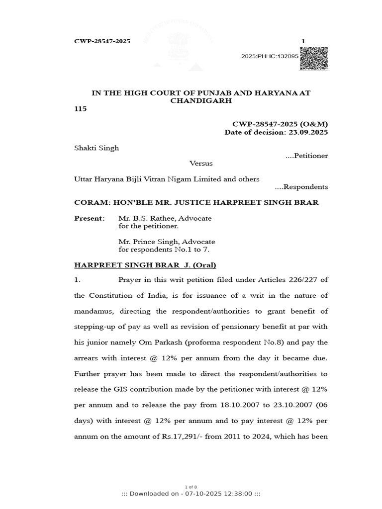 CWP 28547 2025 23 09 2025 Final Order | PDF | Laches (Equity ...