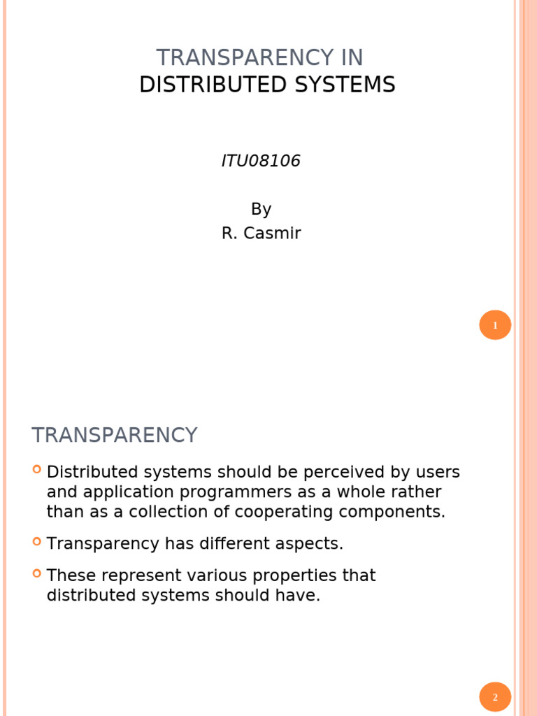 Transparency in Distributed Systems | PDF | Databases | Software ...