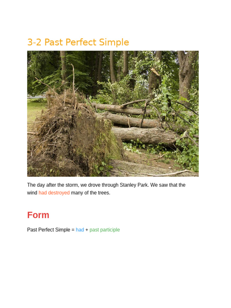 Understanding Past Perfect Simple | PDF