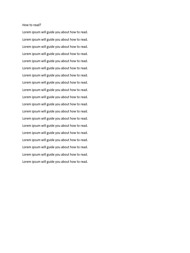 How To Read | PDF