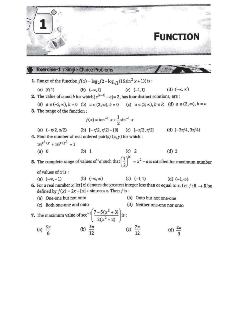 Questions For Function Jee | PDF
