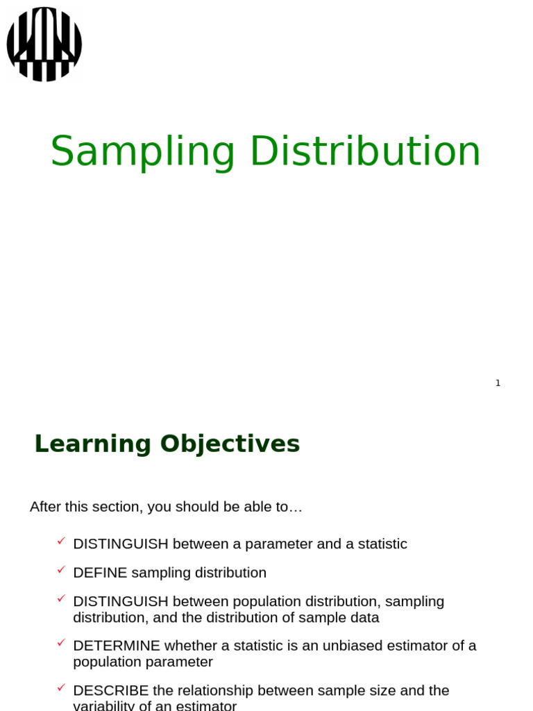 Understanding Sampling Distribution Concepts | PDF | Chi Squared ...