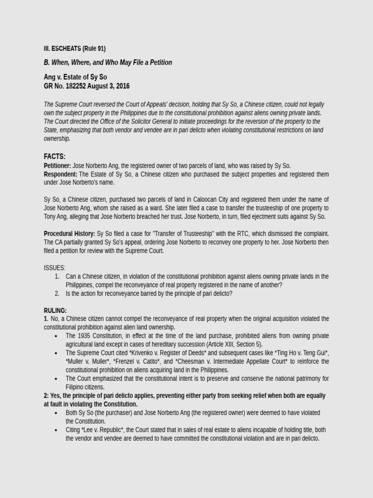 Supreme Court Ruling on Land Ownership and Guardianship | PDF ...