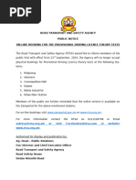 Online Booking for Provisional Driving Test | PDF