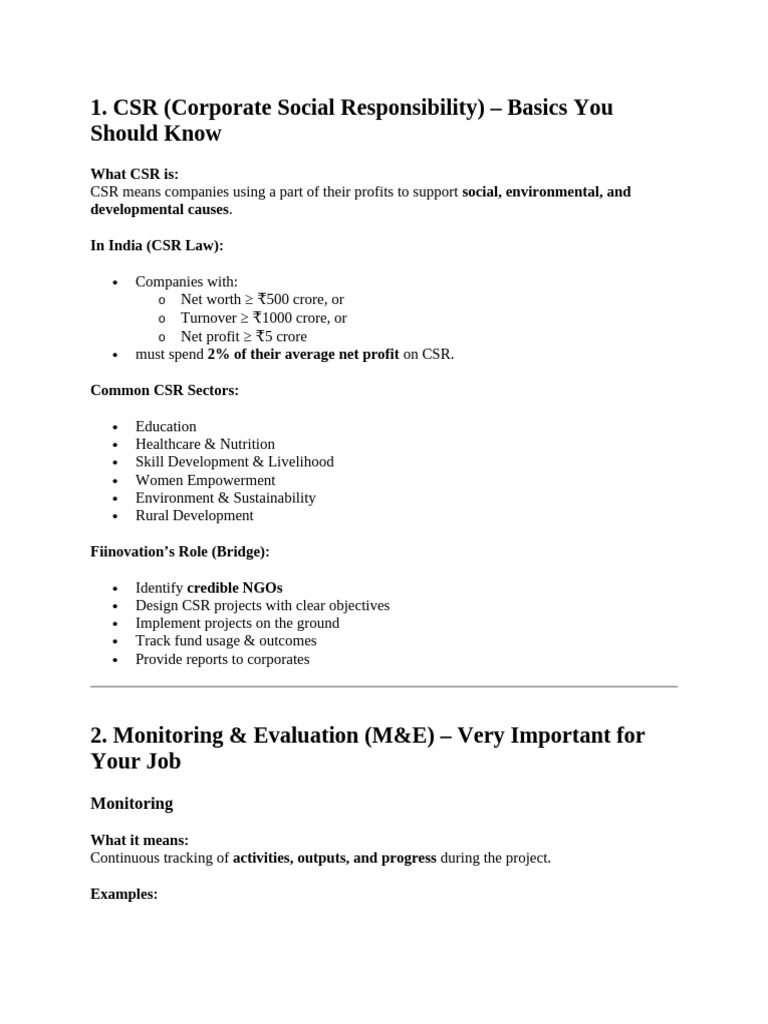 Understanding CSR and Project Management Skills | PDF | Corporate ...