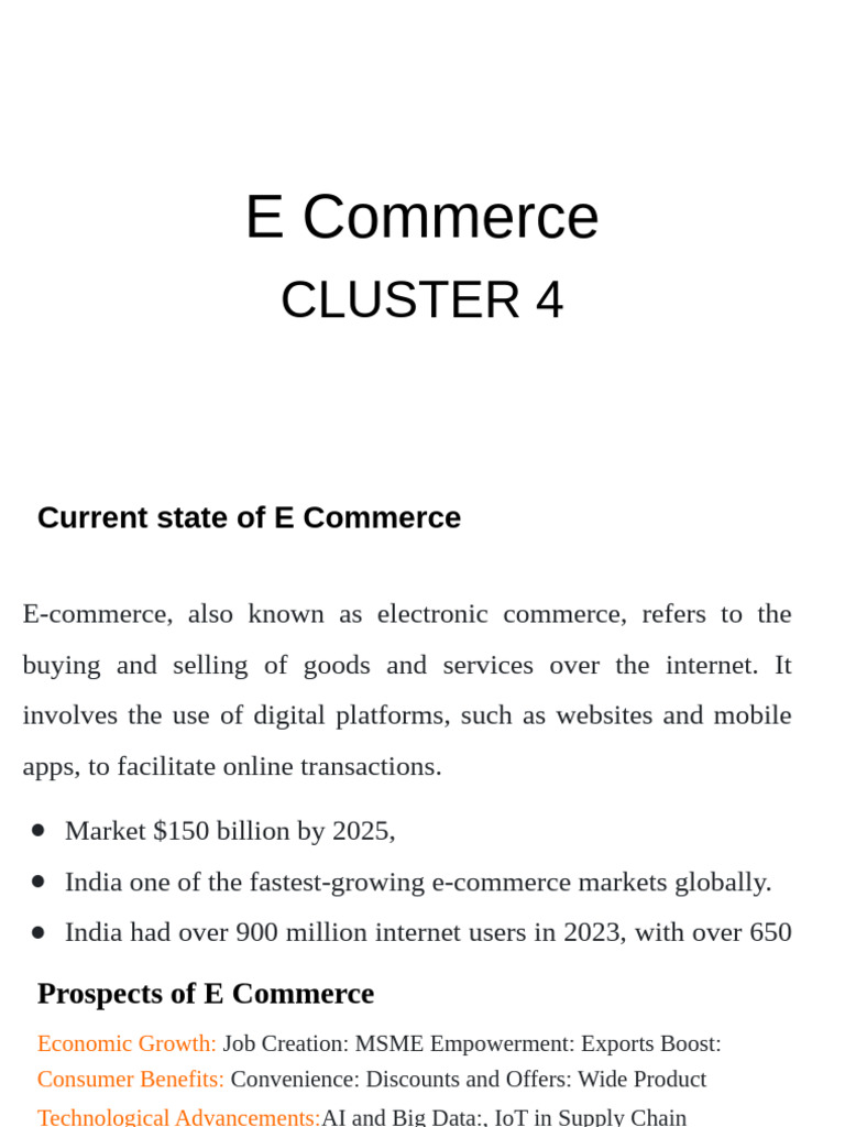 E-commerce Landscape and Challenges | PDF | E Commerce | Commerce