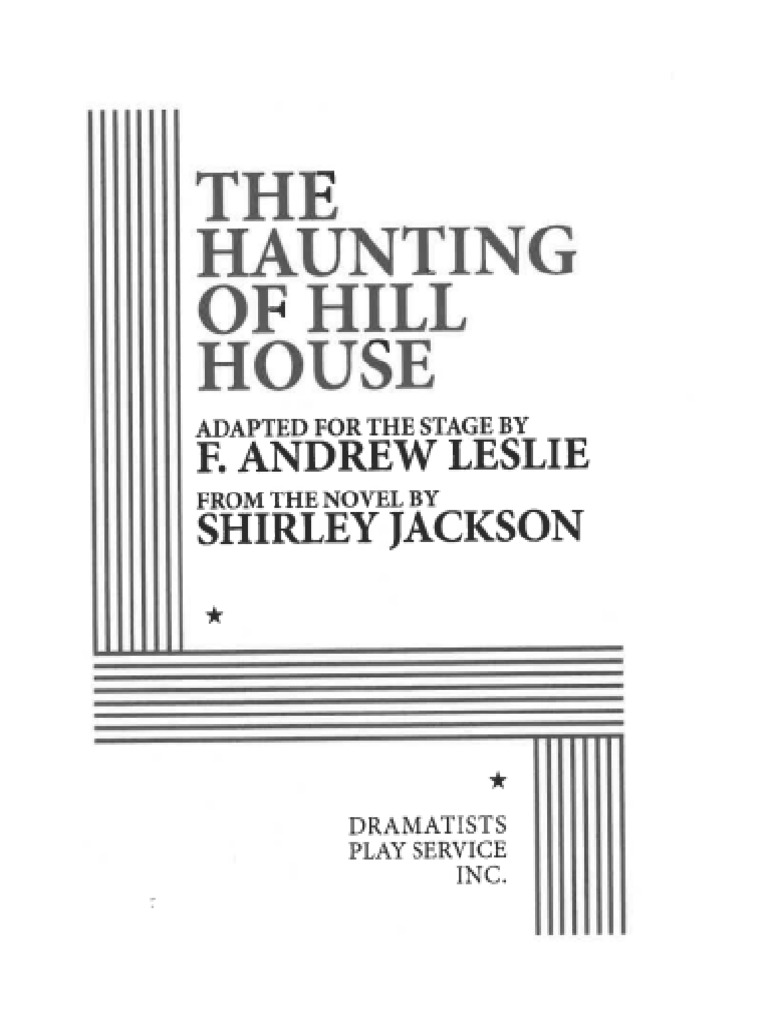 Single Page Script The Haunting of Hill House | PDF