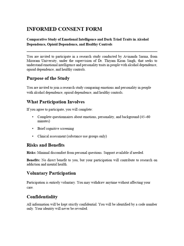 Informed Consent Form | PDF