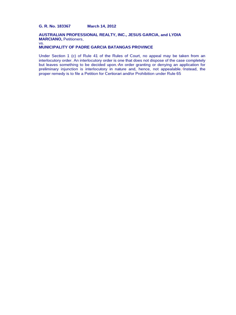 Interlocutory Order Appeal Guidelines | PDF