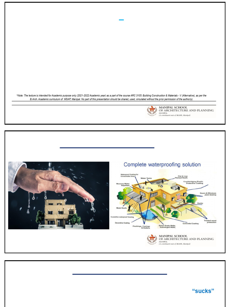 Waterproofing and Insulation Techniques | PDF | Thermal Insulation ...