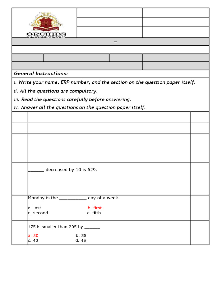 SA II AP MAth GR 3 | PDF