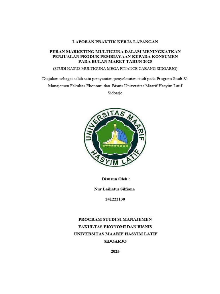 Peran Marketing Multiguna di Mega Finance | PDF