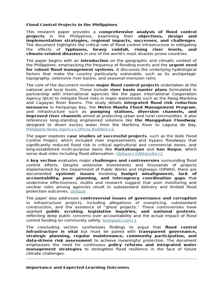 Flood Control Projects in the Philippines | PDF | Flood | Climate ...