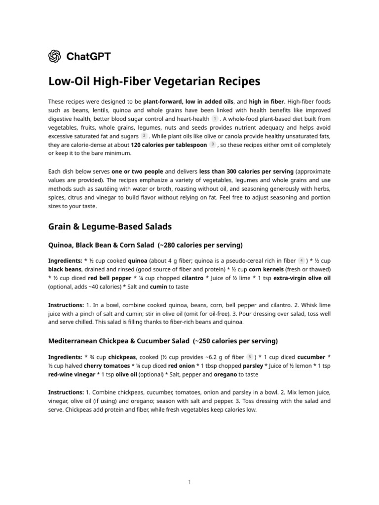 Curated visual reference: Low Oil High Fiber Vegetarian Recipes Pdf Curry Photo Inspiration