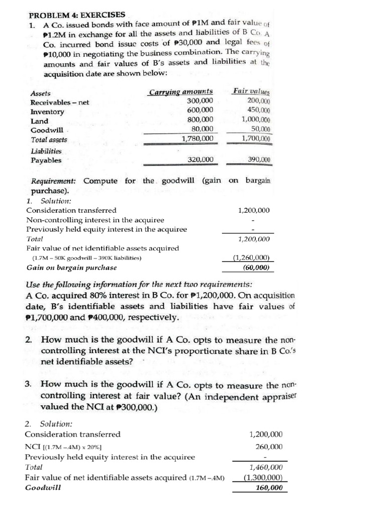 ACC 113 - CHAPTER 1 (BUSINESS COMBI - MILLAN) - Combined | PDF