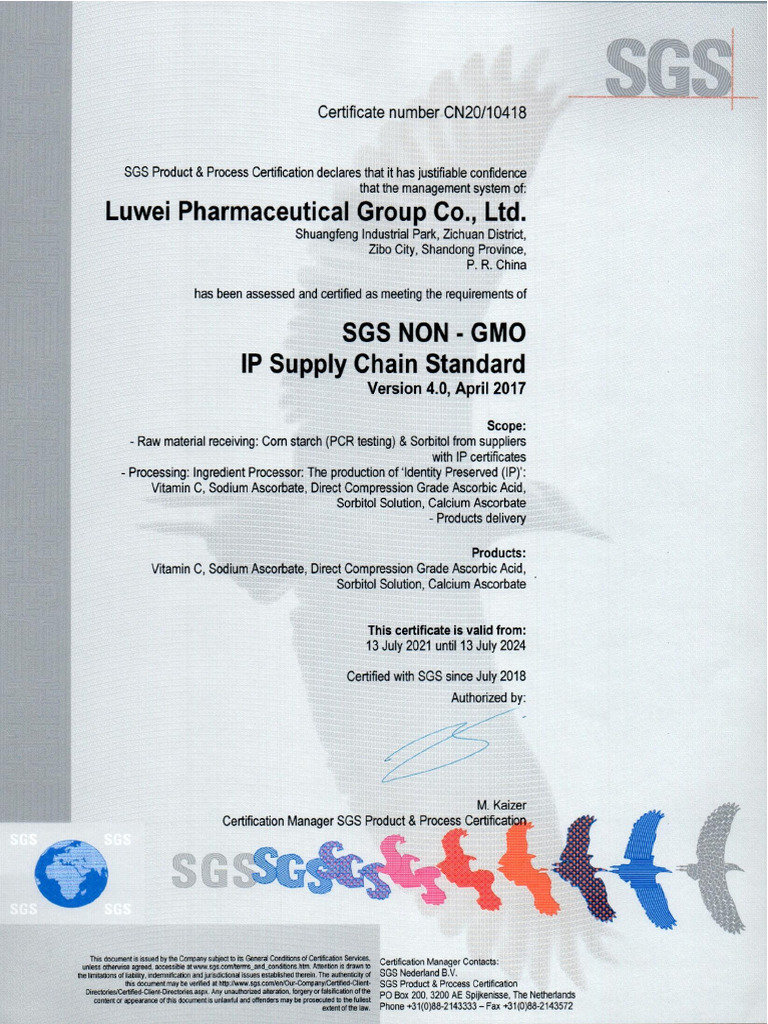IP NON-GMO Certificate | PDF