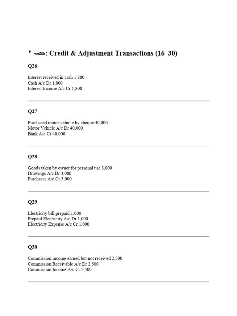 Credit and Adjustment Transactions Guide | PDF