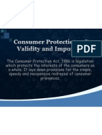Consumer Protection - Its Validity and Importance