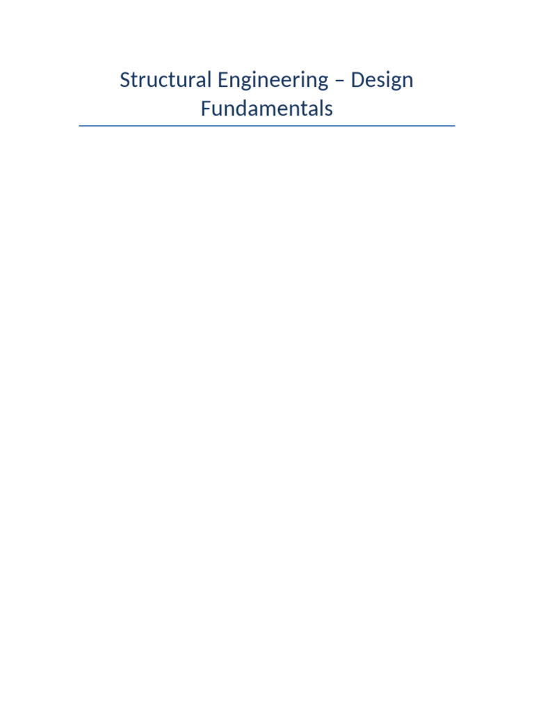 Structural Engineering Design Basics | PDF